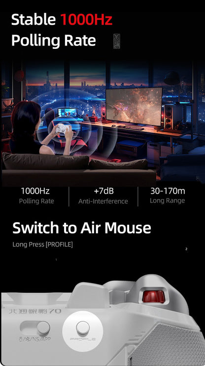 Beitong Kunpeng 70 Elite: AI-Enhanced Wireless Controller with Adaptive Triggers for Switch 2, PC, Mobile & Teams