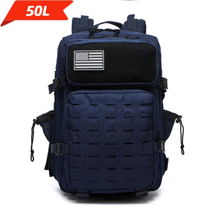 Mochila Tática 25L/50L Caça MOLLE Bolsa GYM Para Homens EDC Caminhada Ao Ar Livre Com 2 Porta-Garrafas