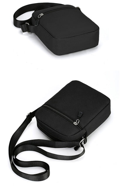 Simple Casual Mini Crossbody Bag Men's Nylon Small Shoulder Bag For Men Oxford Messenger Phone Side Sling Bag Husband Chest Pack