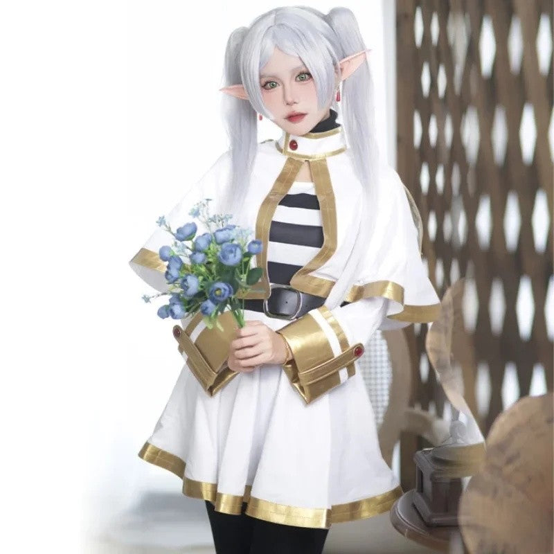 Cosplay Sousou No Frieren: Fantasia, Peruca, Sapatos, Bonecos de Anime, Vestido de Mago, Orelha de Elfo, Halloween, Natal para Mulheres