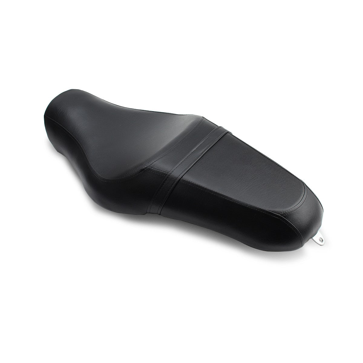 Assento Duplo de Couro Sintético Preto para Moto Harley Sportster XL883 XL1200 48 Almofada de Assento para Piloto e Passageiro Traseiro