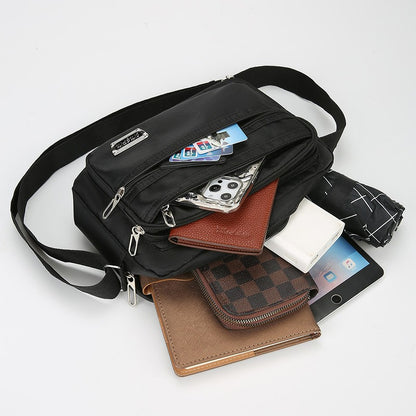 Large Capacity Casual Crossbody Bag - Adjustable Shoulder Strap, Multiple Zipper Compartments, Travel Shopping and Daily Use