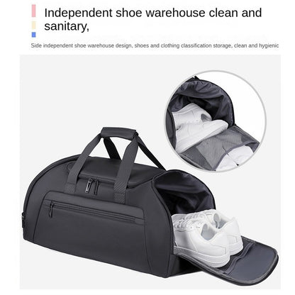 Custom logo large capacity travel bag for men waterproof sports outdoor travel bag print name hand luggage backpack with shoes