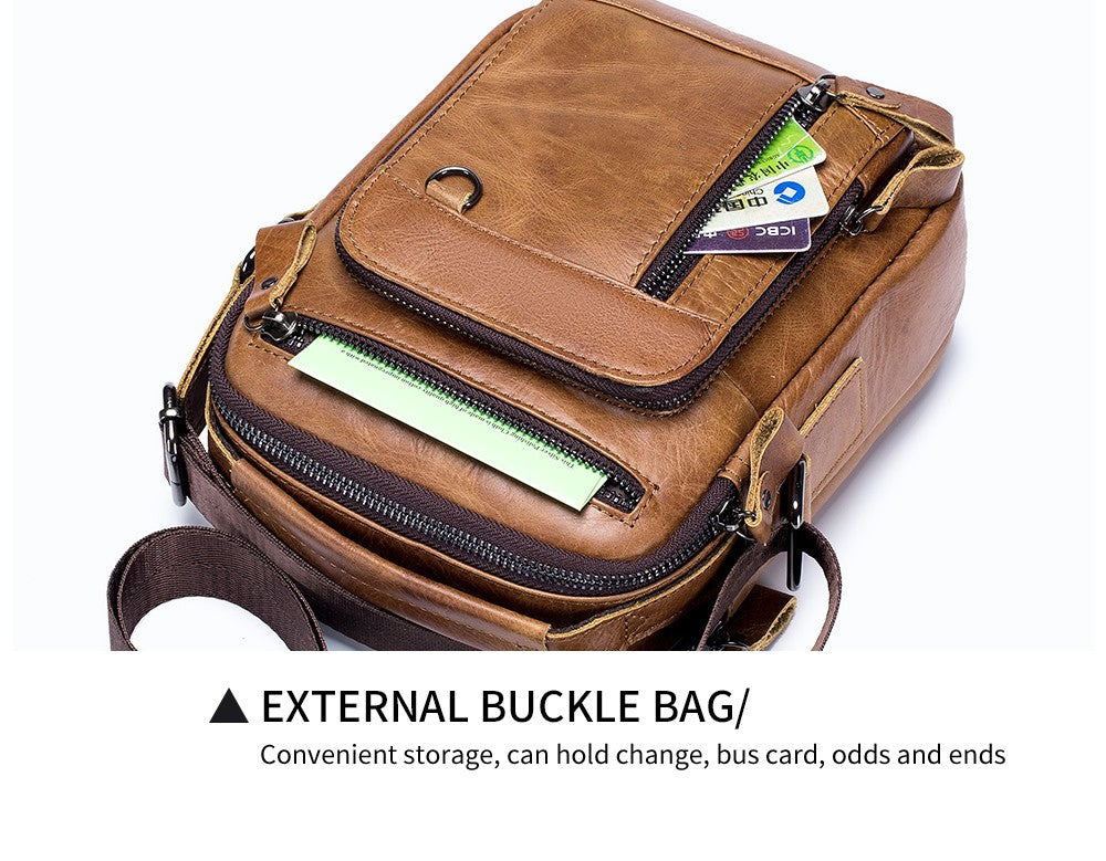 Brand 100% Genuine Leather Men's Shoulder Bags Messenger Bag for Men Crossbody Bags new Small Man Designer Handbag Bolso Male