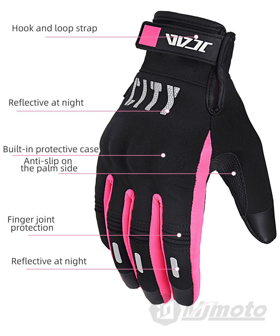 Luvas de motocicleta City Riding Luvas de corrida de moto à prova de vento e à prova d'água para primavera e outono para homens e mulheres Luva de motociclista com tela sensível ao toque