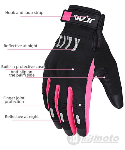 Luvas de motocicleta City Riding Luvas de corrida de moto à prova de vento e à prova d'água para primavera e outono para homens e mulheres Luva de motociclista com tela sensível ao toque