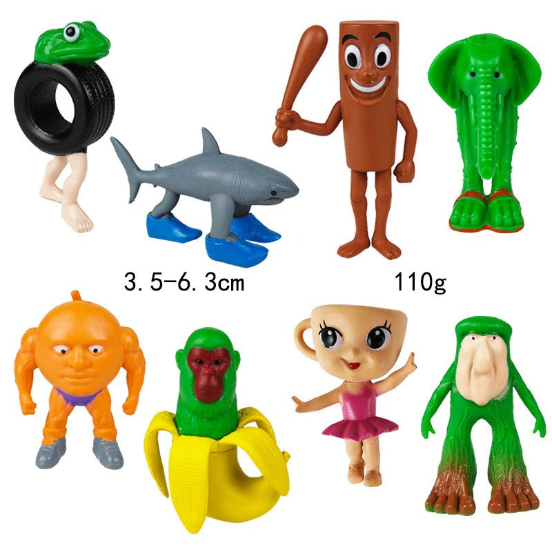 Boneco de brinquedo italiano Brainrot Tung Sahur Tralalero Tralala Figuras Bombardino Crocodilo Shimpanzini Bananini Decoração de modelo Boneca Presente
