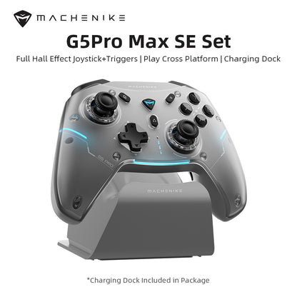 MACHENIKE G5Pro Max SE Gaming Controller With Charging Dock Optional Hall Effect Joysticks Triggers RGB Light Wireless Gamepad