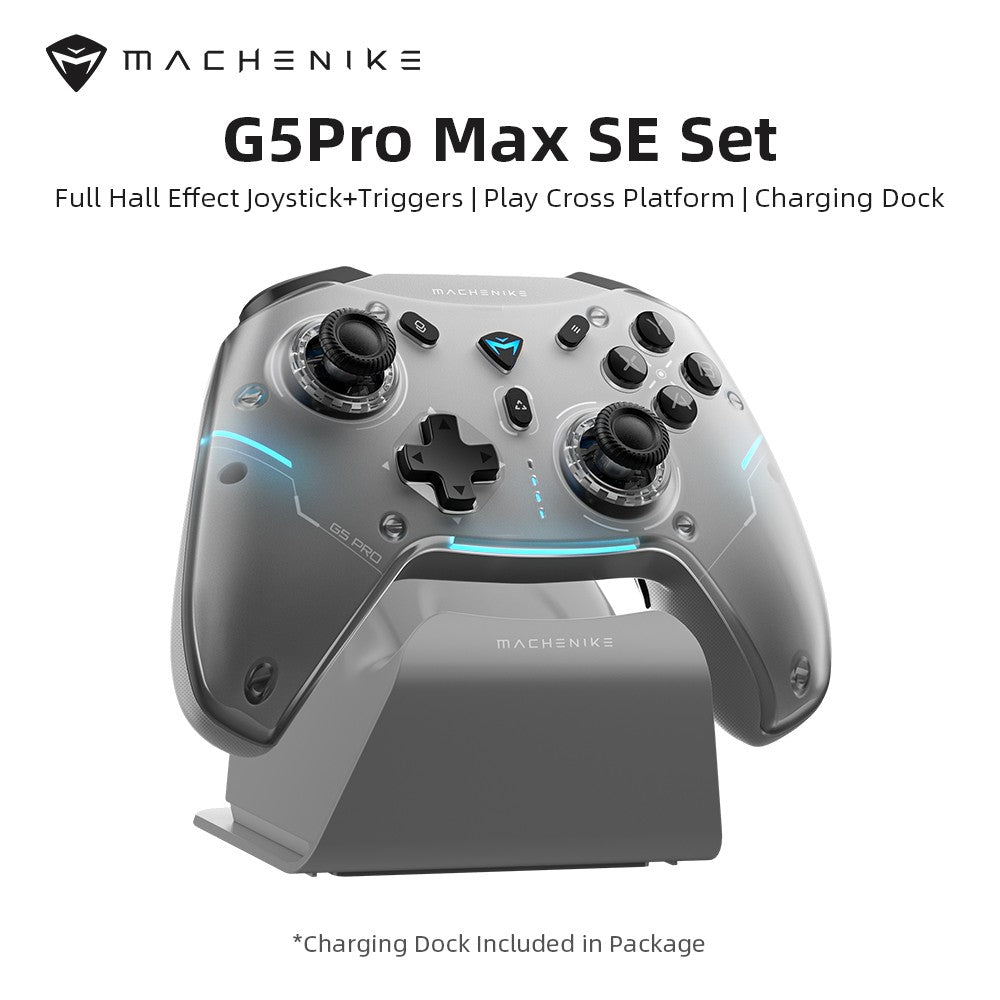 MACHENIKE G5Pro Max SE Gaming Controller With Charging Dock Optional Hall Effect Joysticks Triggers RGB Light Wireless Gamepad