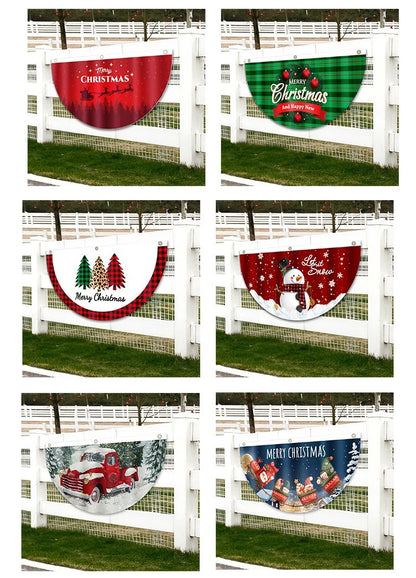 VIKAMA Merry Christmas Flag Banner Season's Greetings Decorations For Home Christmas Gatherings Garden Courtyard Banner