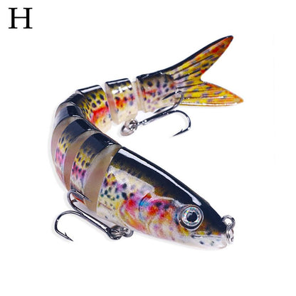 Iscas Artificiais Articuladas Wobblers para Pesca de Lúcio 13,4cm, Seções Múltiplas, Isca Rígida Artificial para Trolling, Ferramentas de Pesca de Carpa e Lúcio