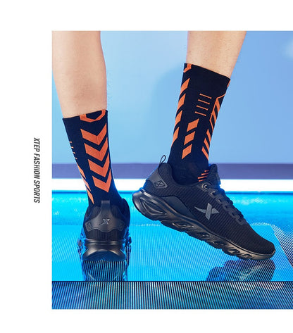 Tênis de Corrida Masculino Xtep Primavera 2025 Calçado Esportivo Absorvente de Suor Tênis Esportivo Esportivo Resistente ao Desgaste com Estabilidade 880119115131