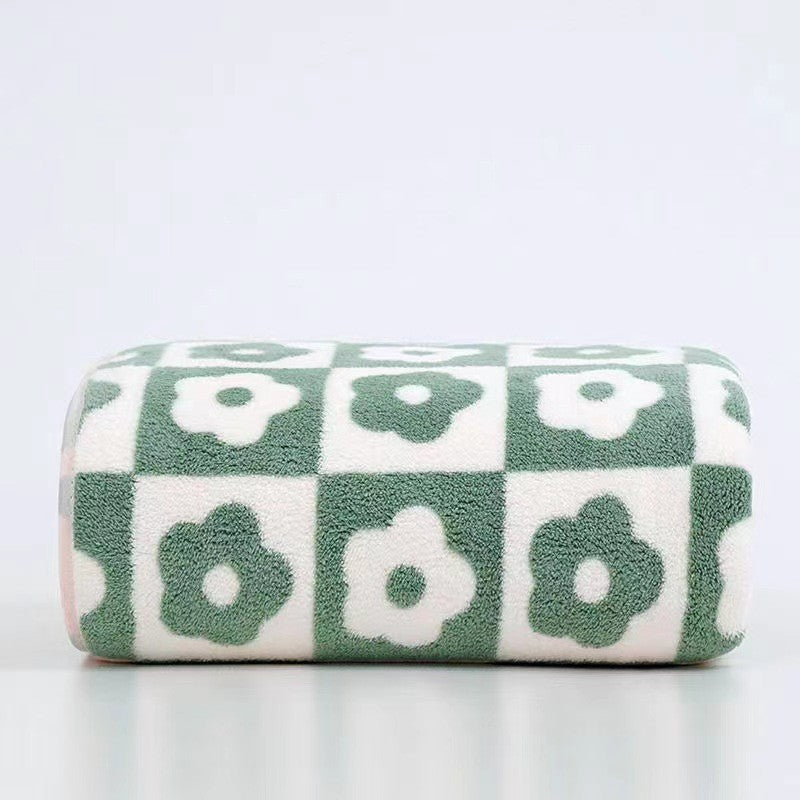 35x75cm Flower Pattern Coral Velvet Absorbent Quick Drying Face Towel Soft Adults Face Hand Towel Bathroom Microfiber Bath Towel