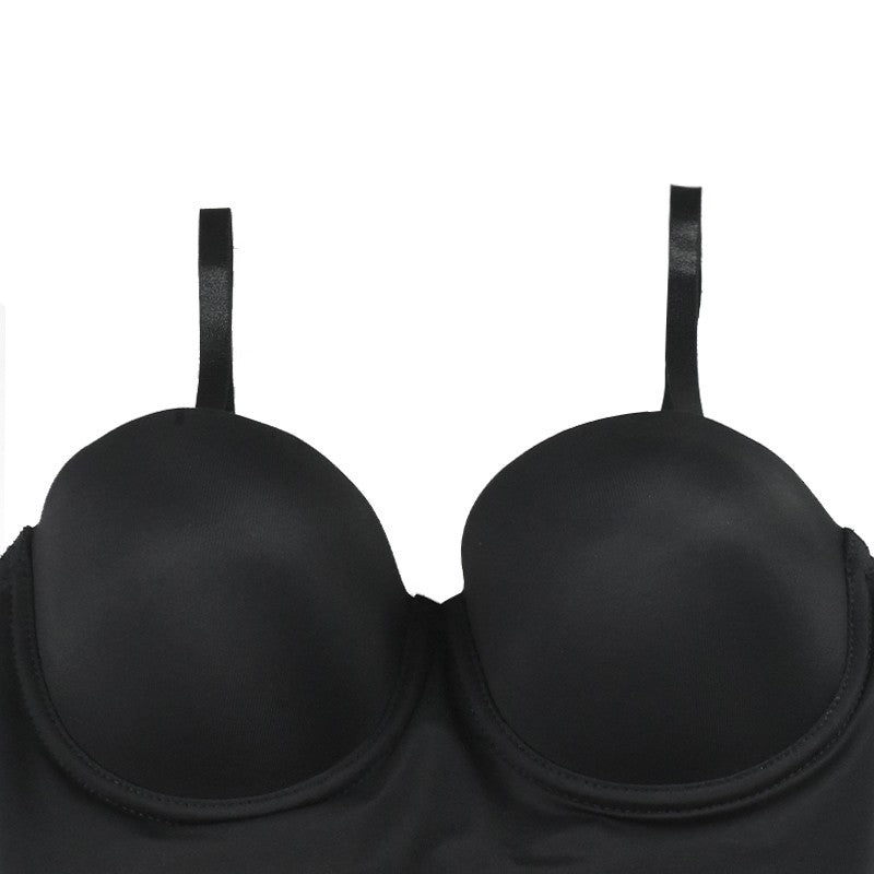 Wechery Woman Clothes Stretch Tube Slimming Body Shapewear Control Slip Thigh Length Underwear White Evening Party Midi Dresses