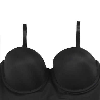 Wechery Woman Clothes Stretch Tube Slimming Body Shapewear Control Slip Thigh Length Underwear White Evening Party Midi Dresses