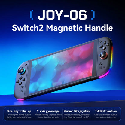 Wireless RGB Joy-Con Controller for Switch 2 Hall Effect Joystick 6-Axis Gyro Turbo Dual Vibration Gamepad Accessories