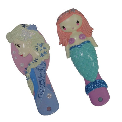 Pentes de Princesas da Disney para Meninas Frozen Elsa Branca de Neve Ariel Bela Escovas de Cabelo Cuidados com o Cabelo do Bebê Pentes de Almofada de Ar Presentes