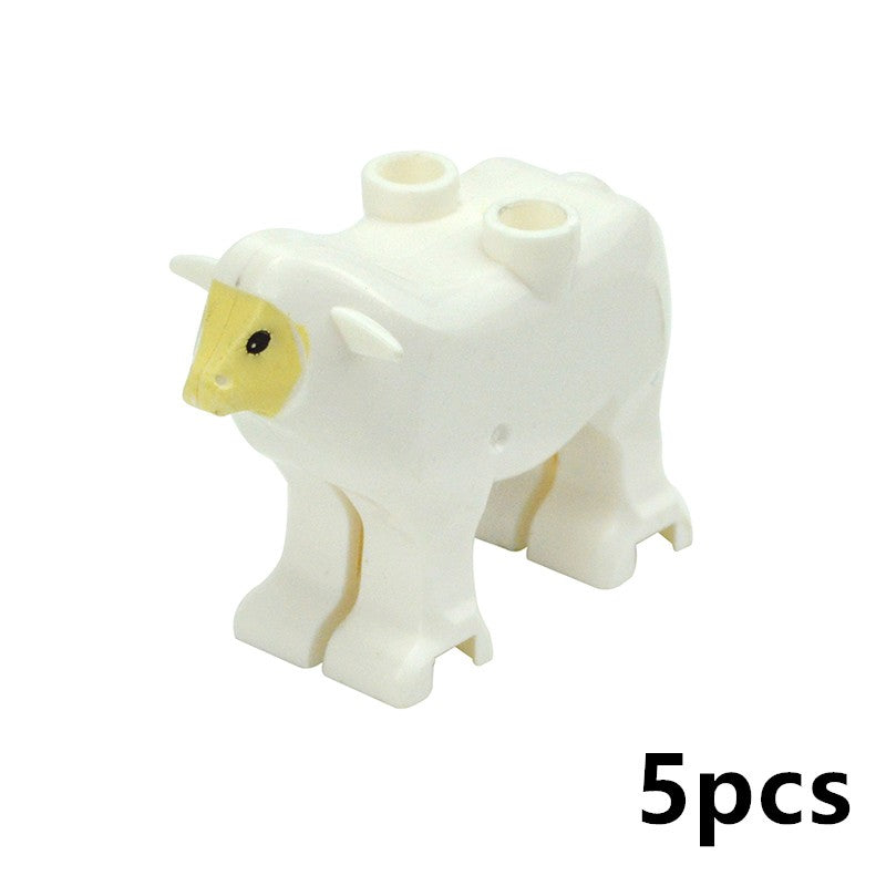Creative DIY Model cute little Animal MOC Brick Building Blocks Pet Zoo Dog Duck Tortoise Penguin Cat Pig Bird Rabbit Toys