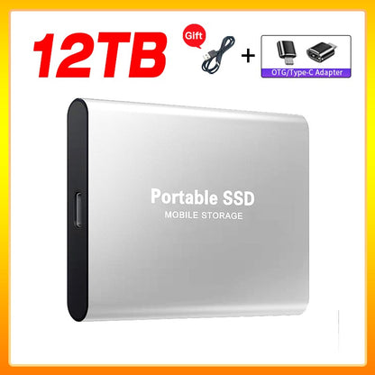 Unidade de Estado Sólido Externa de Alta Velocidade 1TB Disco Rígido Externo Portátil SSD 2TB Disco Rígido Externo SSD Para Laptop Mac