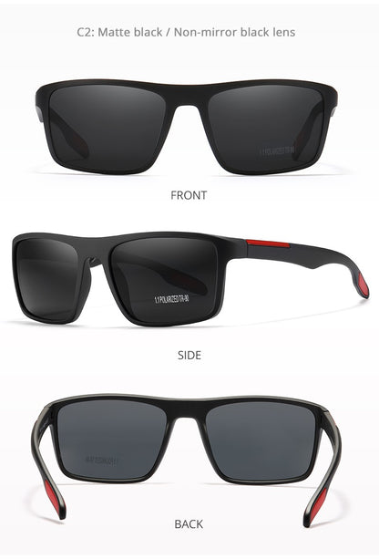 KDEAM Rectangular Ultra Light TR90 Sunglasses Men Polarized Wholesale