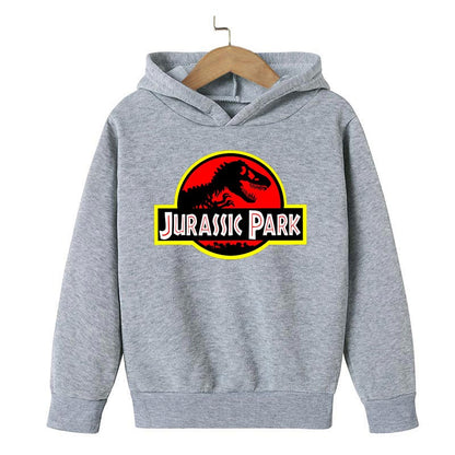 Fashion Print Jurassic Park Children's Hoodies Clothing Girls Casual Sweatshirr Spring Autumn Anime Boy Sweatshirt black Coat