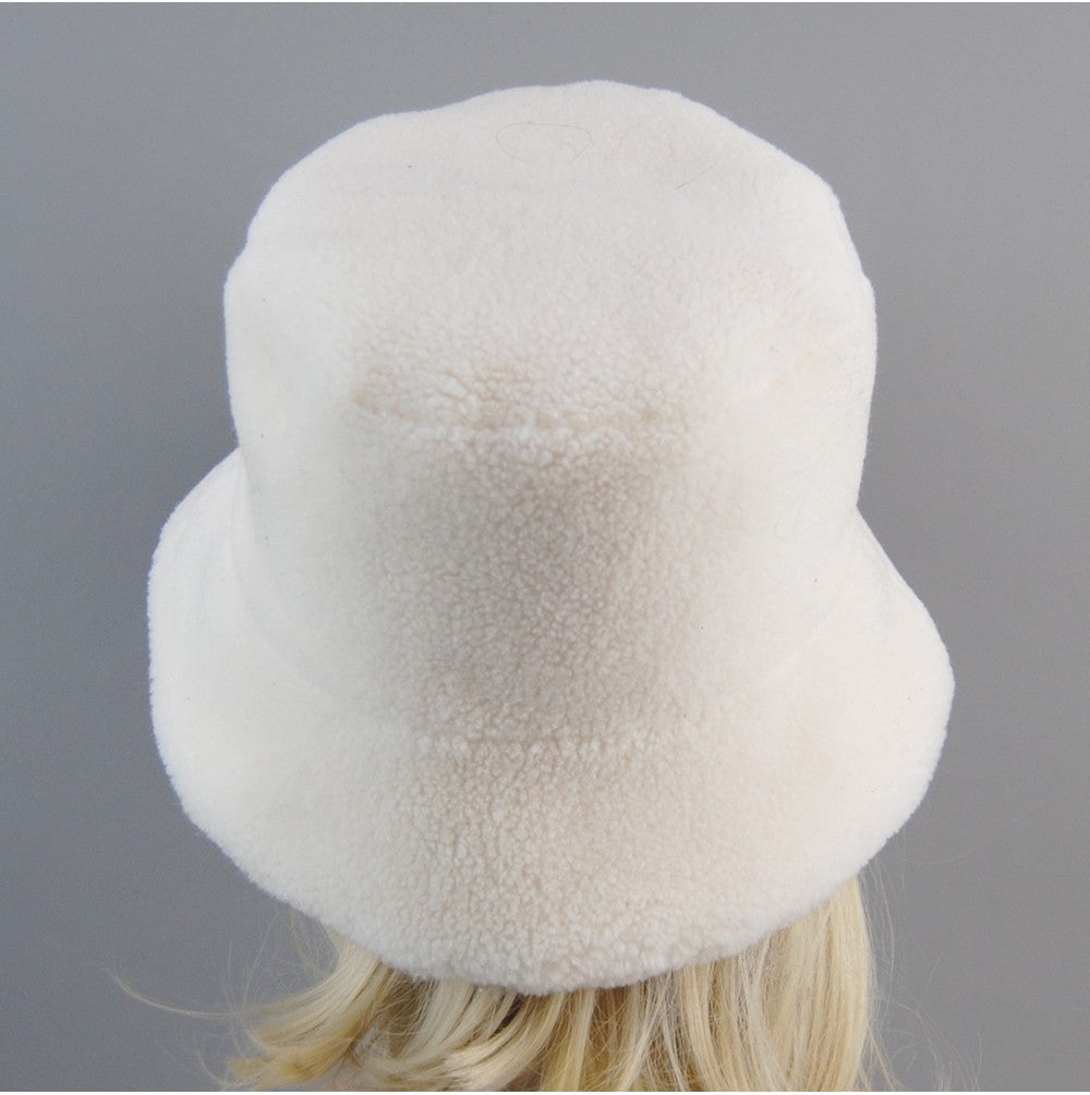 Chapéu de Pele de Carneiro Shearling Partículas Chapéus Femininos Inverno Quente Clássico Luxuoso Bonés de Alta Qualidade Chapéu Feminino Moda Novo Design Chapéu de Balde