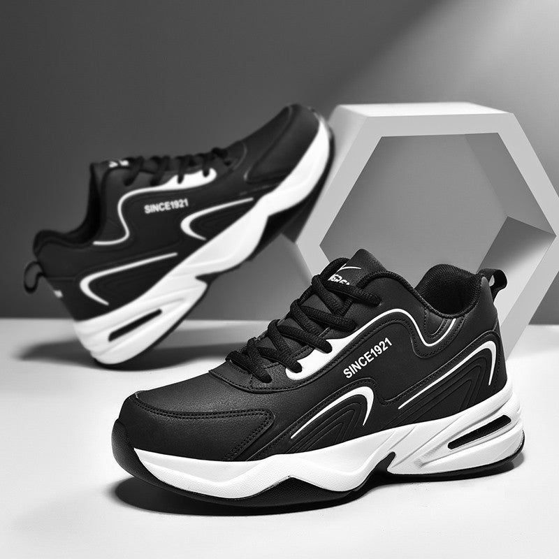 Men Sports Running Shoes Outdoor Walking Soft Casual Sneakers Fashion Designer Leather Sneaker Waterproof Men's Tennis Masculina