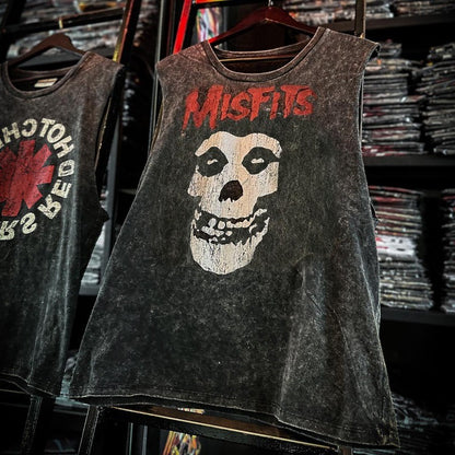 Men's Vintage American Rock Band Printed Washed Vest Sports T Shirt Sleeveless Tee Hip-Hop Gym Clothing Tank Tops Summer 2025