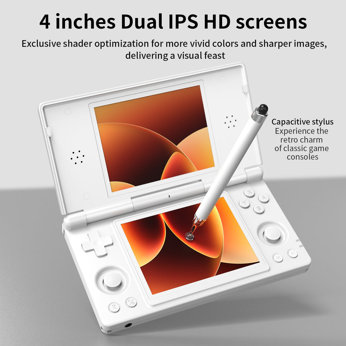 Anbernic RG DS Handheld Game Console 4" IPS Dual Screen Android 4000mAh Flip Video Games Player Supports RixelHK Wifi Streaming