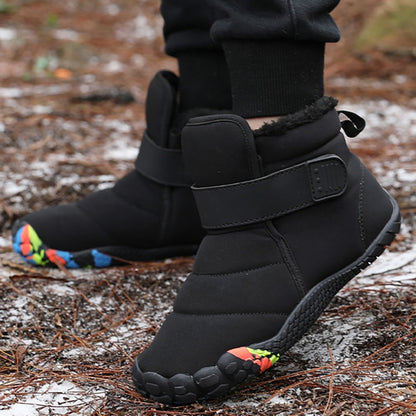Kids 2025 New Wide Toe Barefoot Snow Boots Boys Girls Winter Minimalist waterproof Sneakers Girls Boys Non-Slip Warm Snow Boots
