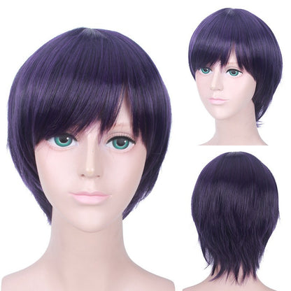 Synthetic Cosplay Wig Anime Inspired Wavy Mullet Wolf Cut for Mantis Lair Fox Persona Nick Character Top Scalp Party Styling