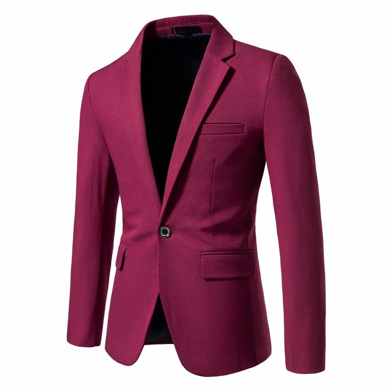 2024 New Spring Men's Western-style Blazer Single Breasted Pesalir Fabric Casual Slim Fit Wedding Suit Jacket For Men