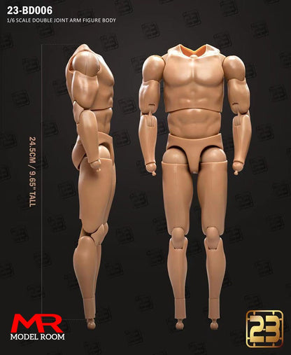 23TOYS 23-BD001 1/6 Scale Male Soldier Joint Body 23.5cm - 27.5cm Male Standard Muscle Action Figure Articulate Body