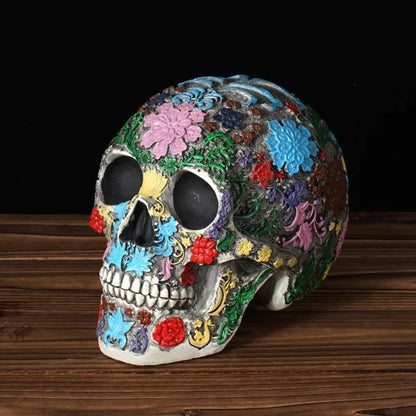 Vilead Creative 1:1 Mexican skulls Ornaments Halloween Party Figurines Home Decoration Medical Model Room Interior Statue Gift