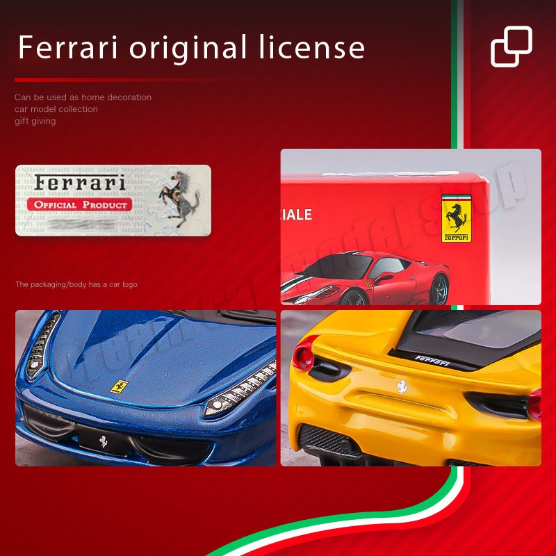 1:64 Bburago Ferrari SP3 812 SF90 F12Tdf F40 488GTB Coleção Modelo de Carro Miniatura Carros Die-Cast Modelos de Carro de Brinquedo Presentes Atacado