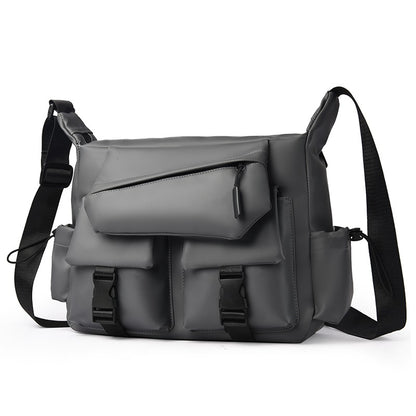 1 piece of minimalist messenger bag, Mailman bag, adjustable shoulder strap, zipper closed, fade resistant, durable for daily co