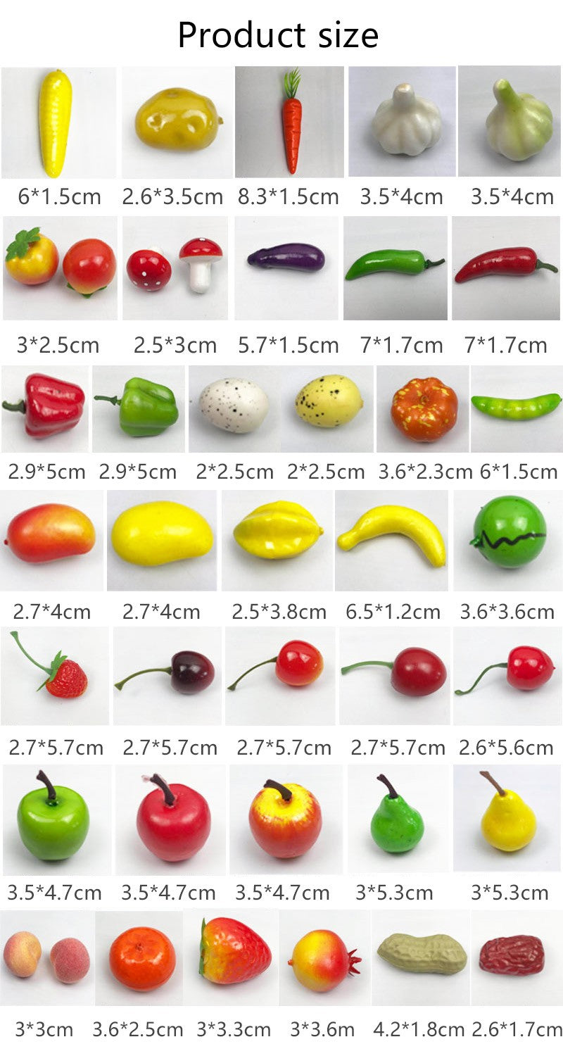 Simulated Food and Vegetables Indoor Showcase Photography Props Household Kitchen DIY Decoration Mini Micro Landscape Model TMZ