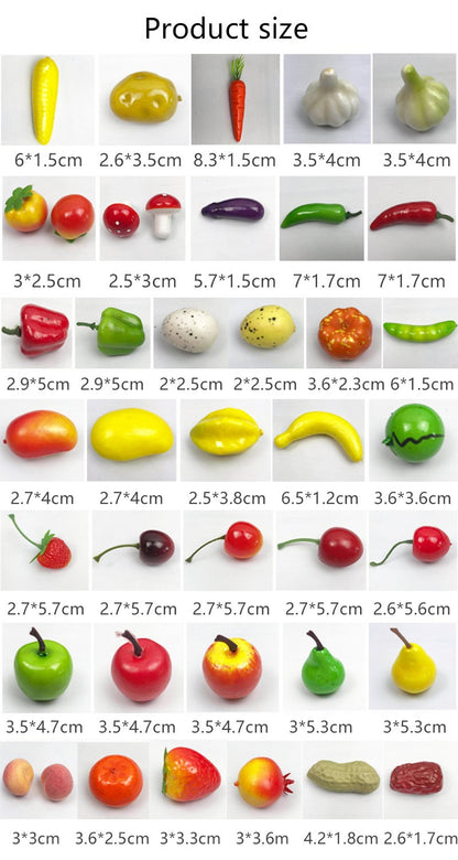 Simulated Food and Vegetables Indoor Showcase Photography Props Household Kitchen DIY Decoration Mini Micro Landscape Model TMZ