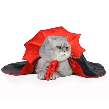 Fantasias de Halloween Fofas para Animais de Estimação Capa de Vampiro para Cães Pequenos Gatos Gatinhos Filhotes Vestido Roupas Kawaii para Animais de Estimação Acessórios para Gatos Presente
