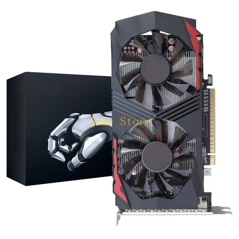 LX0B Computer Graphic Card 1050TI 4GB GDDR5 128 Bit PCIE HDMI-Compatible+DP+DVI with Twin Cooling Fan