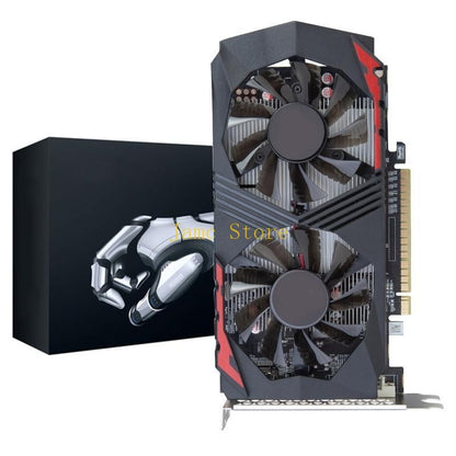 LX0B Computer Graphic Card 1050TI 4GB GDDR5 128 Bit PCIE HDMI-Compatible+DP+DVI with Twin Cooling Fan