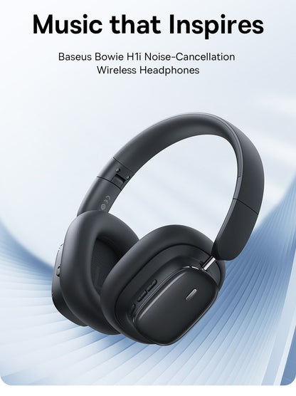 Baseus Bowie H1i Wireless Headphones Bluetooth 5.3 Active Noise Cancellation Headsets Overhead Hi-res Spatial Audio Headphone