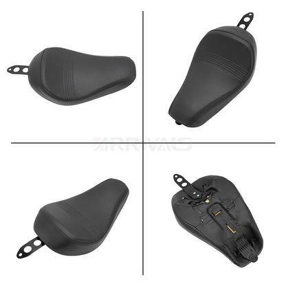 Banco Solo Preto Dianteiro para Piloto/Condutor de Moto para Harley Sportster XL 1200 883 72 Forty Eight 2016 em diante