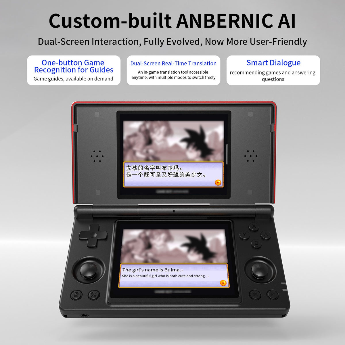 Anbernic RG DS Handheld Game Console 4" IPS Dual Screen Android 4000mAh Flip Video Games Player RGDS Android 14