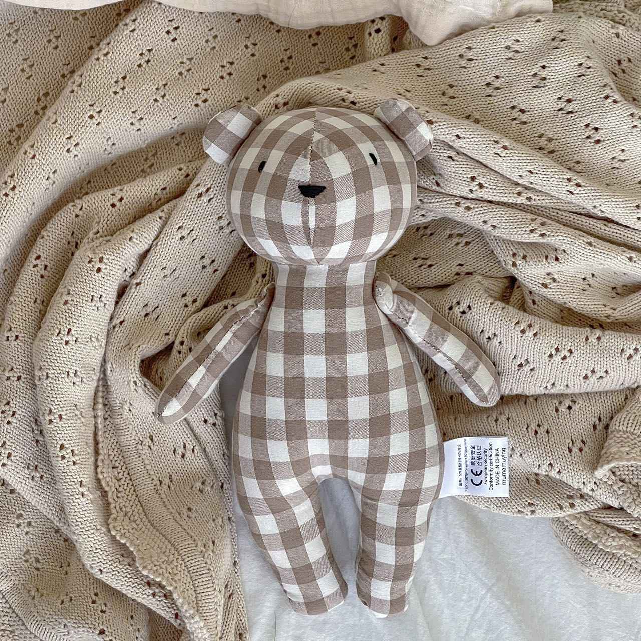 2024 New Little Bear Cloth Art Doll Cute and Creative Cloth Doll Doll Doll Adorable Baby Comfort Toy