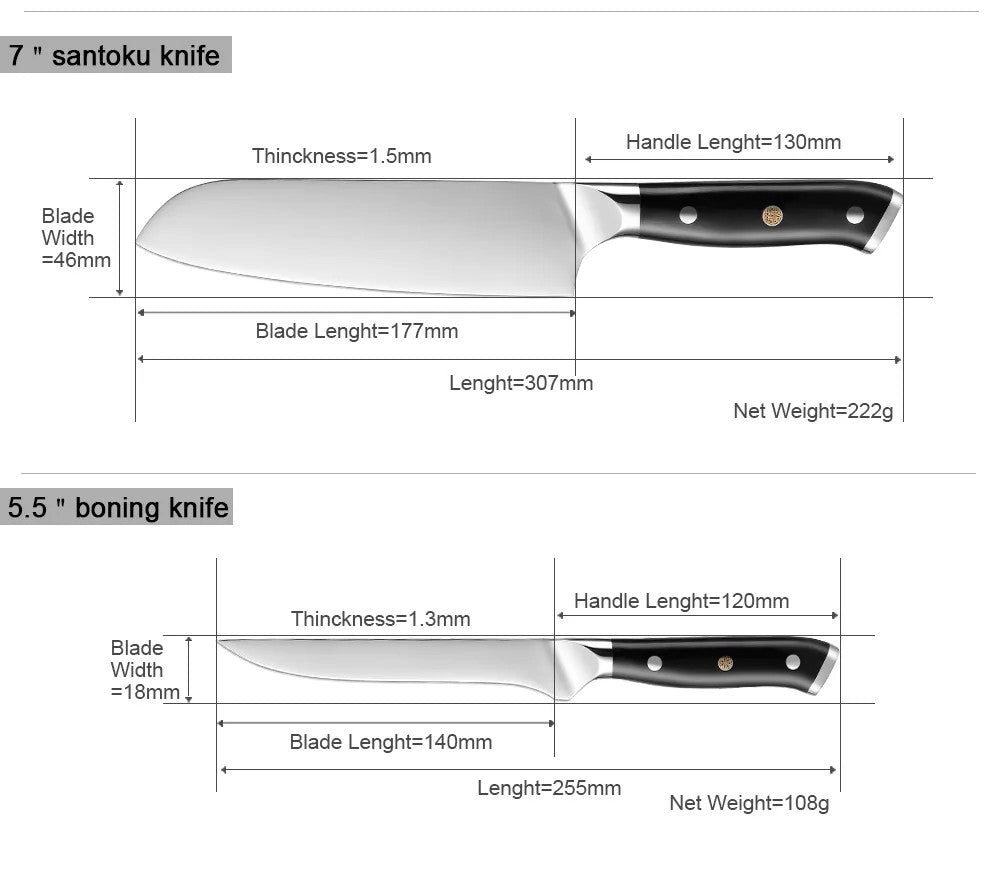 Conjunto de Facas de Cozinha XITUO Super Aço Alemão Faca do Chefe Faca Santoku Japonesa Faca Utilitária Cutelo Faca de Fatiar Descascar Nova Ferramenta de Culinária