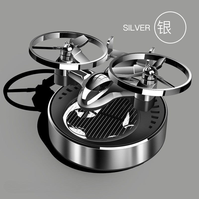 Helicóptero Rotativo Movido a Energia Solar Aromatizador de Carro Solar Difusor de Aroma Automotivo de Liga de Alumínio