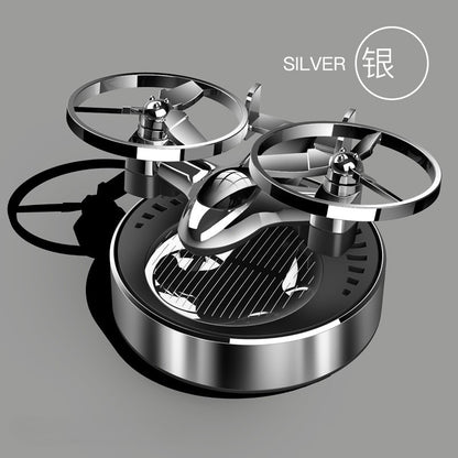 Helicóptero Rotativo Movido a Energia Solar Aromatizador de Carro Solar Difusor de Aroma Automotivo de Liga de Alumínio