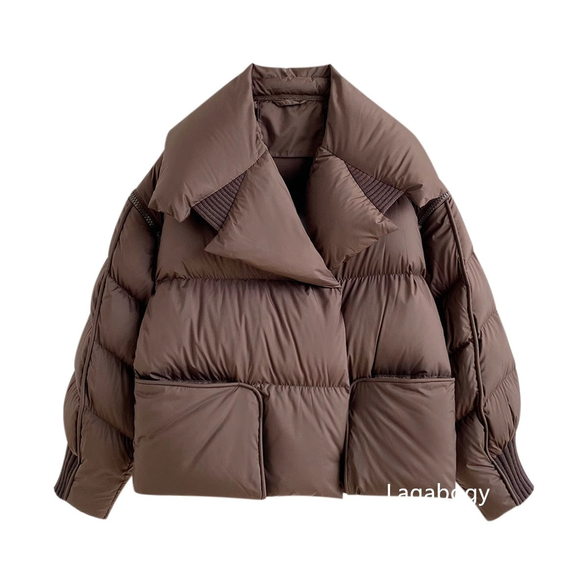 Lagabogy 2025 Winter Puffer Jacket Women Short 90% White Duck Down Coat Female Streetwear Warm Parkas Removable Sleeves Outwear