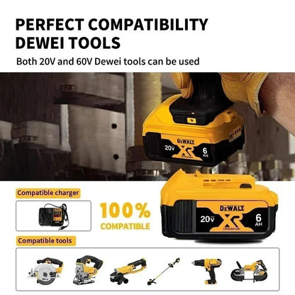 Nova Bateria Dewalt 100% Original 6Ah 20V para Ferramenta Elétrica DCB206 DCB206 20V Bateria DCB205 DCB200
